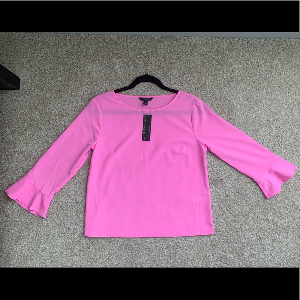 NWT Banana Republic Pink Blouse, Size Small